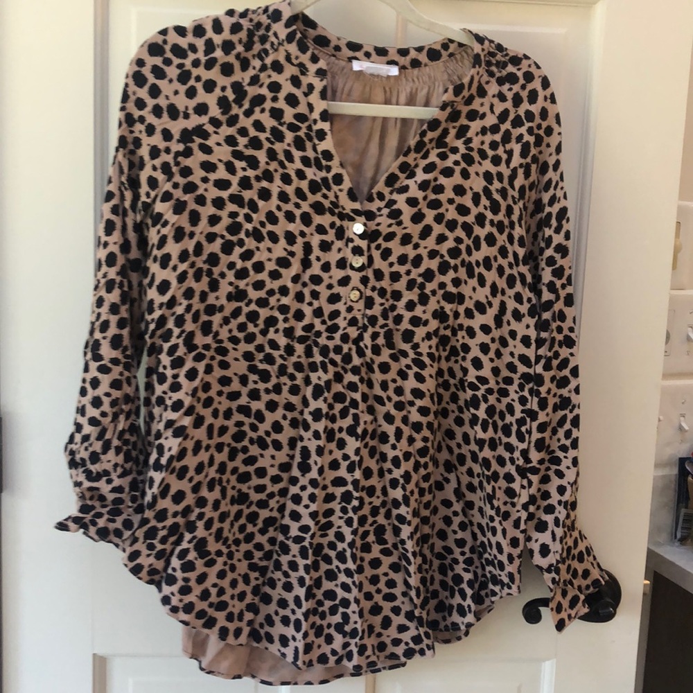Leopard print maternity top